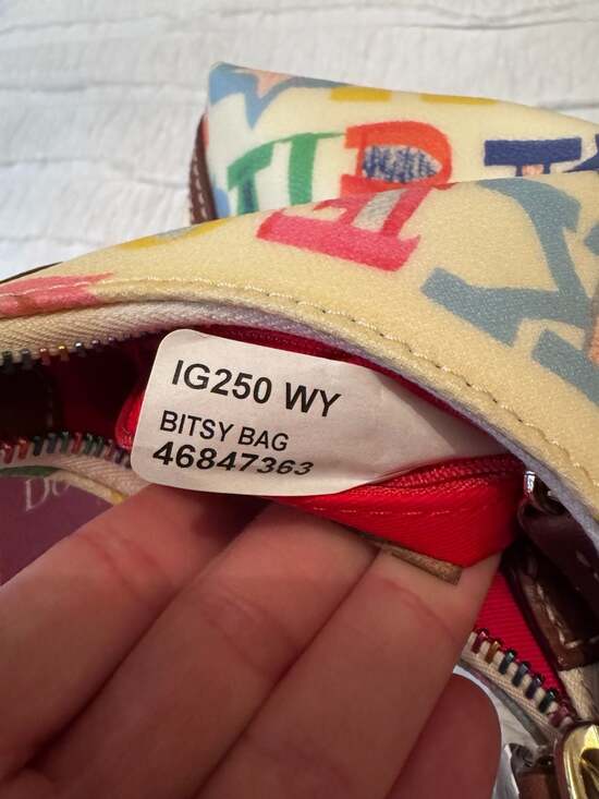 Dooney & Bourke Vintage Y2K 'IT Collection' Rainbow Logo Bitsy Bag - Picture 3 of 5